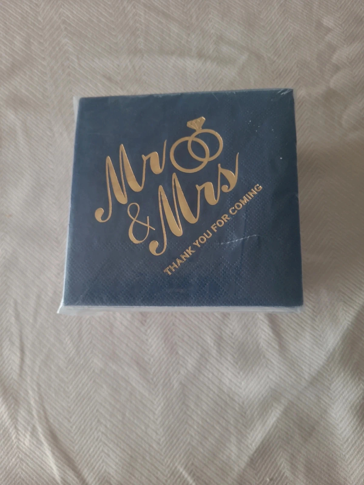 Lot de 100 serviettes en papier Mr & Mrs